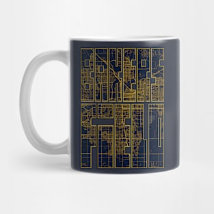 Bakersfield, USA City Map Typography - Gold Art Deco Mug